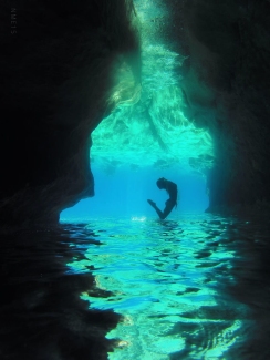 underwater cave gopro sea
